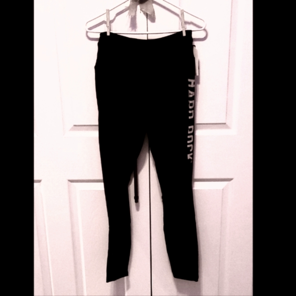Hard Rock Logo Women's Black Leggings Active Yoga Wear - Medium-Never Worn